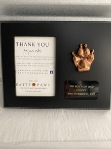 BRONZED PET PAW PLAQUE