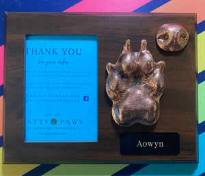 BRONZED PET PAW PLAQUE