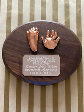 Patty-Cakes Angel Plaque for deceased or still born babies walnut oval in antique bronze metal finish