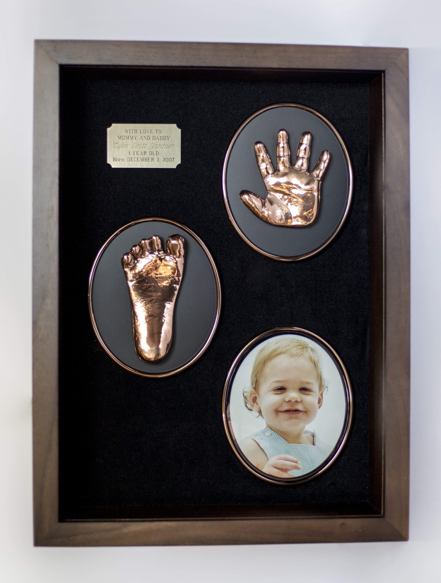Baby hand and foot impressions shadowbox 